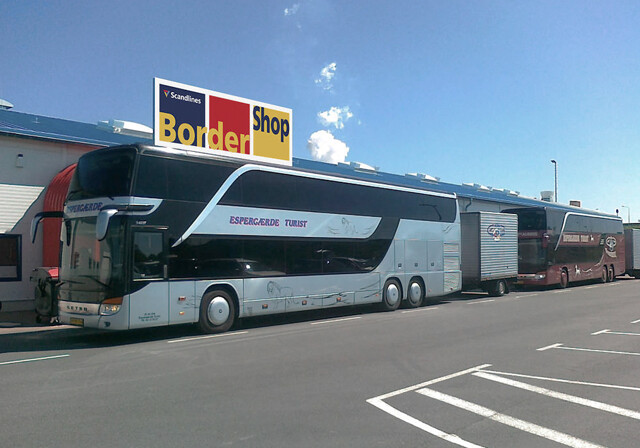 Bus ved BorderShop